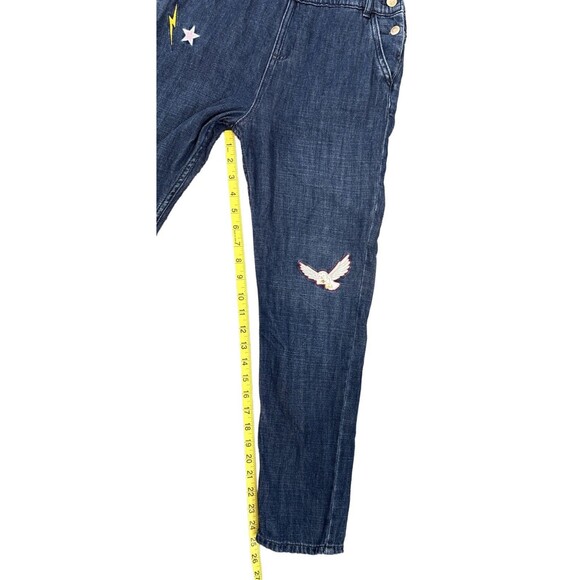 M&S Harry Potter Hogwarts Embroidered Denim Overalls 11-12Y Wizardcore - Picture 6 of 10